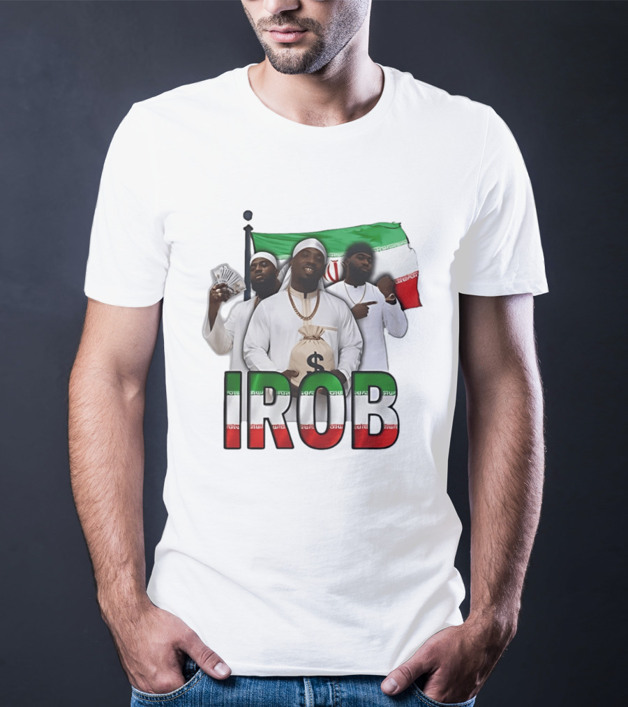 Irob Iran Flag Money Bag Trio T-Shirt