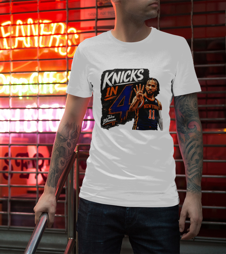 Knicks In 4 Jalen Brunson 11 New York T-Shirt