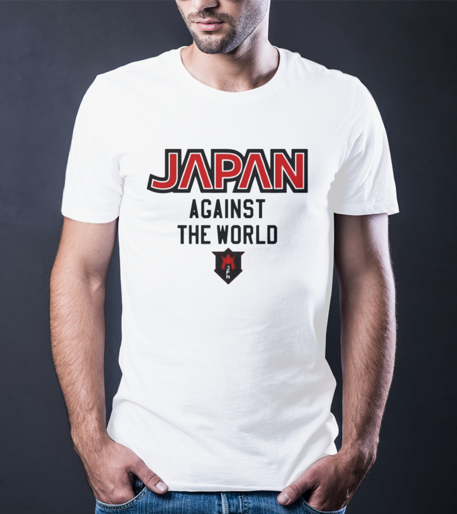 Japan Against The World Emblem With Red Crown Shield T-Shirt
