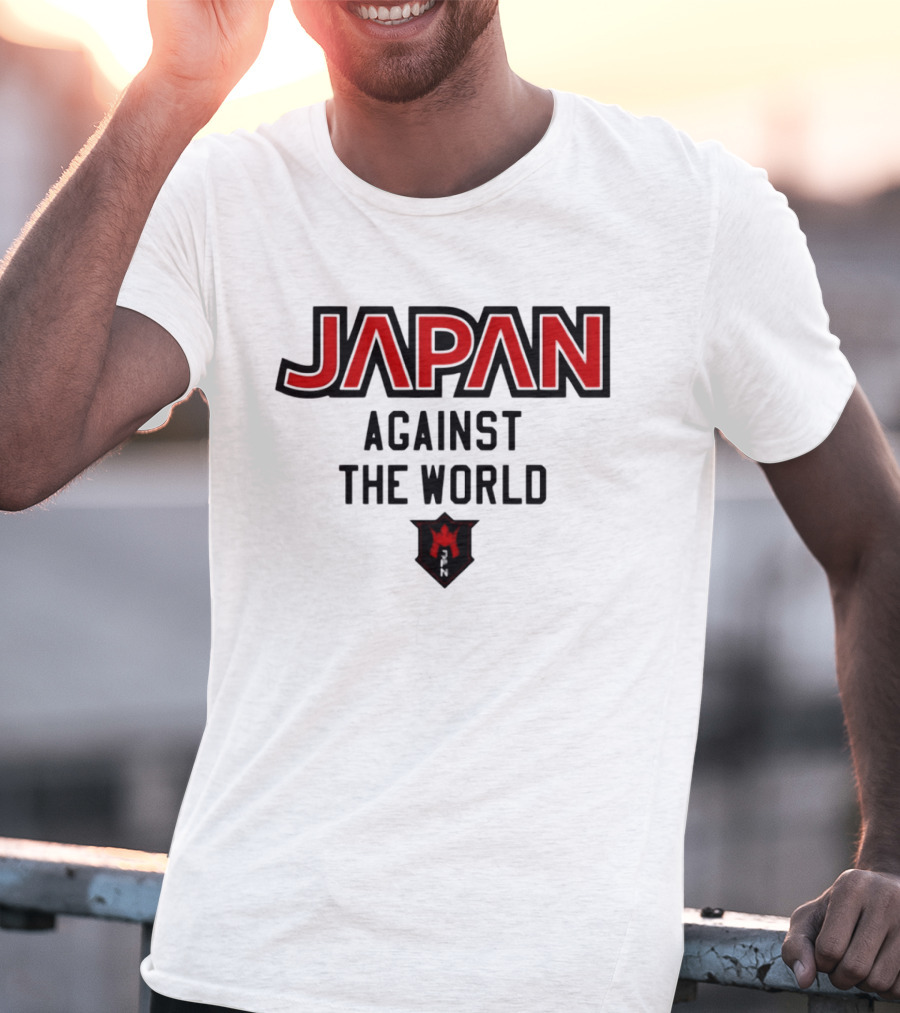 Japan Against The World Emblem With Red Crown Shield T-Shirt