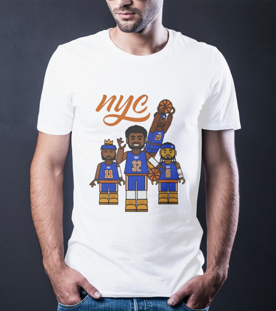 LEGO NYC Basketball Karl Anthony Towns Jalen Brunson Mitchell Robinson New York Knicks NBA 2026 T-Shirt