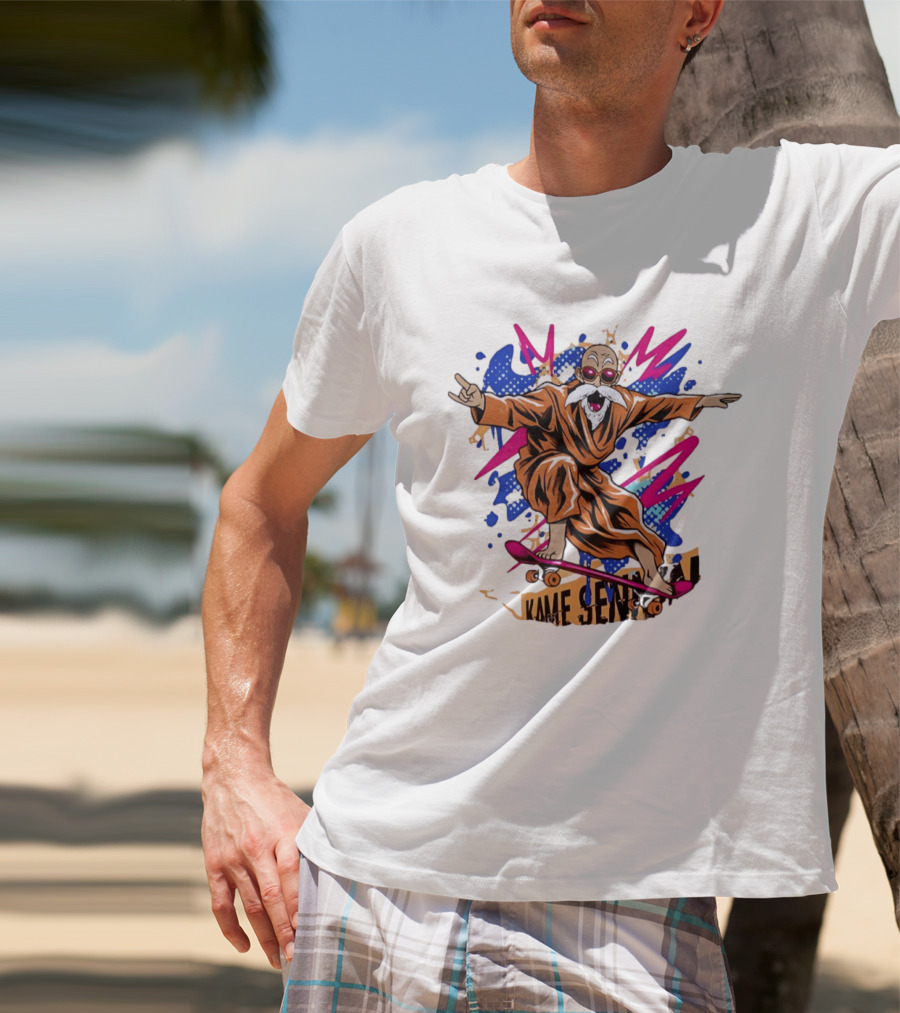 Master Roshi Kame Sennin Dragon Ball Skateboard Pop T-Shirt