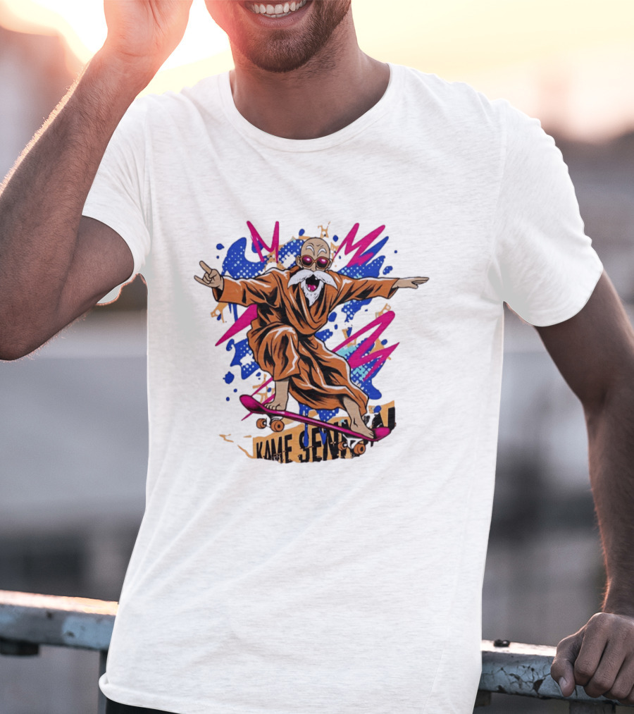 Master Roshi Kame Sennin Dragon Ball Skateboard Pop T-Shirt