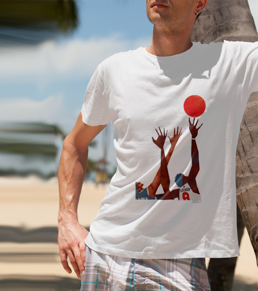 OG Anunoby Basketball Reaching Action Harper White T-Shirt