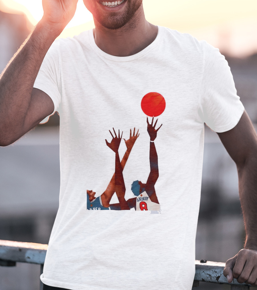 OG Anunoby Basketball Reaching Action Harper White T-Shirt
