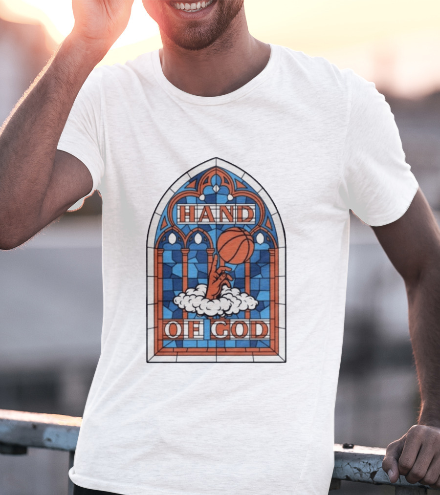 OG Anunoby Knicks Hand Of God Basketball Stained Glass Hero T-Shirt