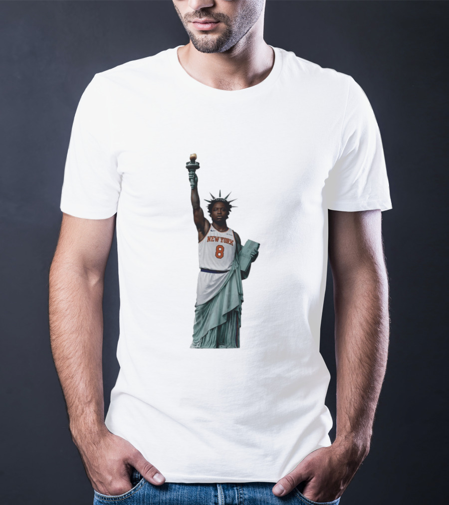 OG Anunoby Statue Of Liberty New York Knicks Basketball 2026 T-Shirt