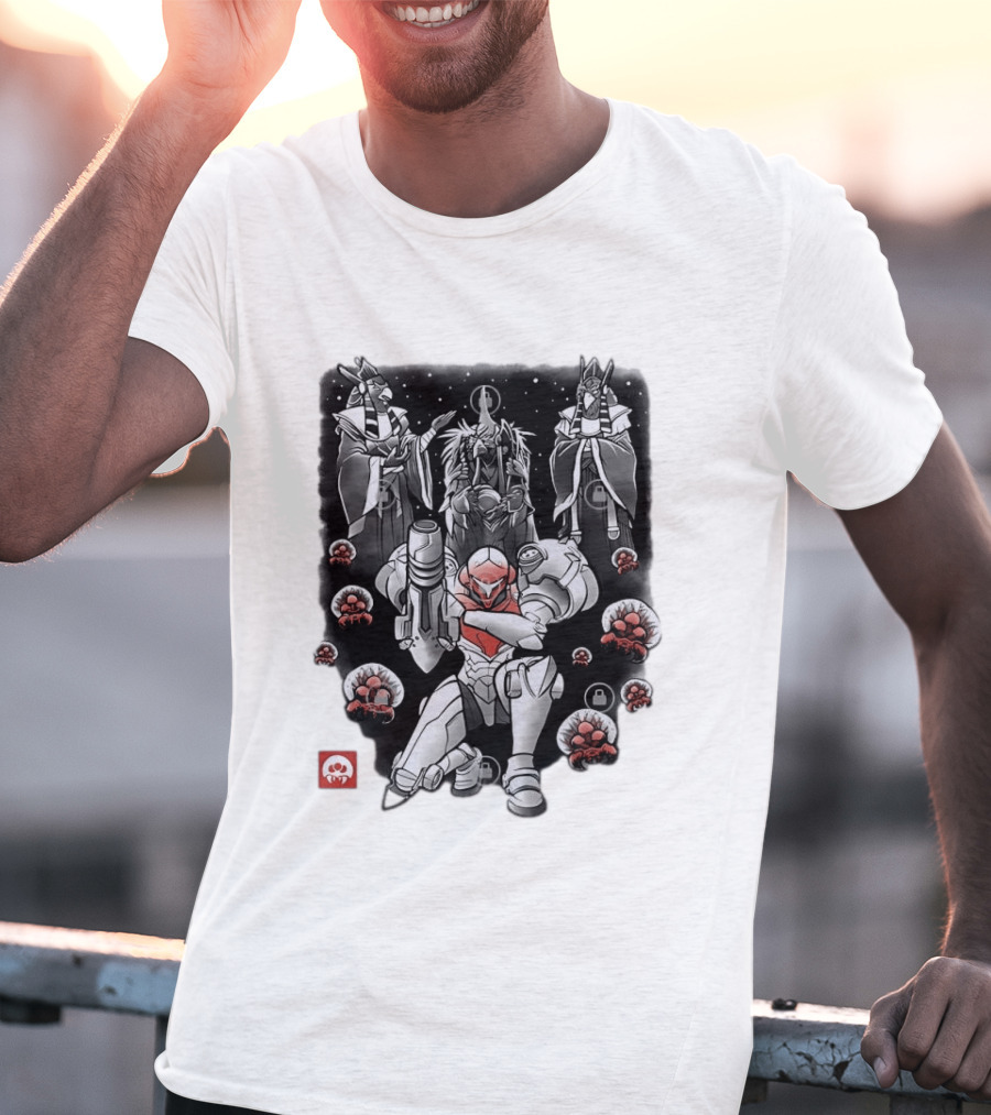 Samus Aran Metroid Space Warrior Sci Fi Video Game Chozo And Metroids T-Shirt