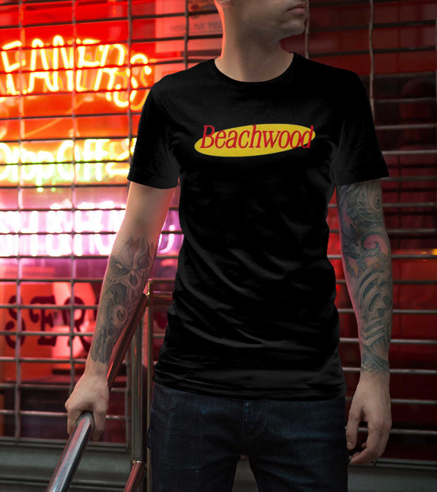 Beachwood Seinfeld Yellow Oval Red T-Shirt