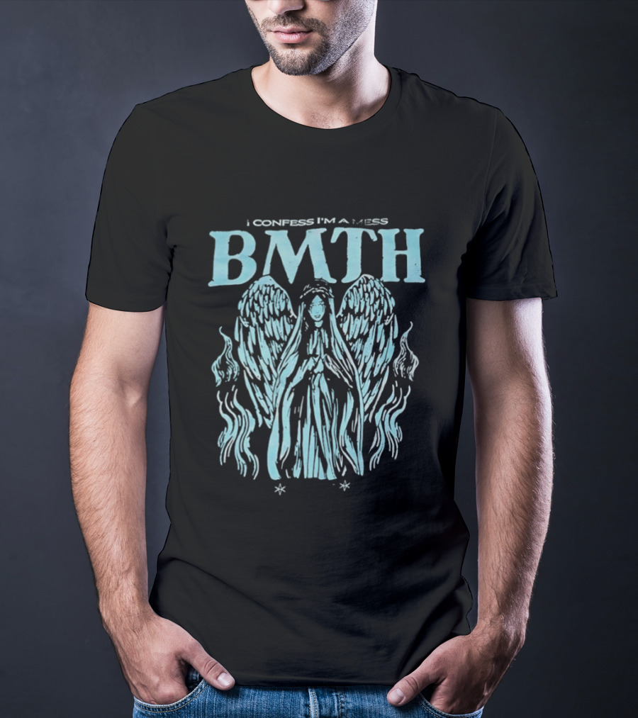 BMTH I Confess I'm A Mess Angel Wings Alternative Metal Band T-Shirt