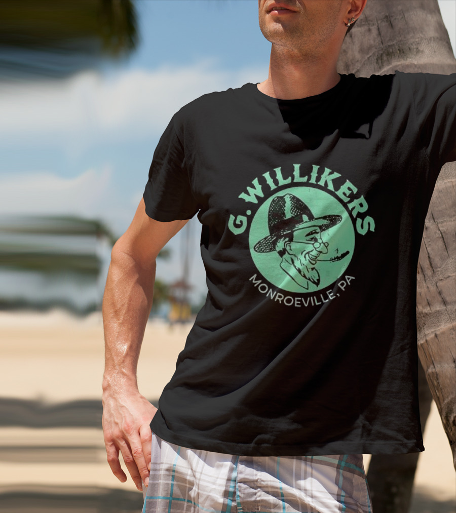 G. Willikers Monroeville PA Vintage Character Pipe Hat T-Shirt