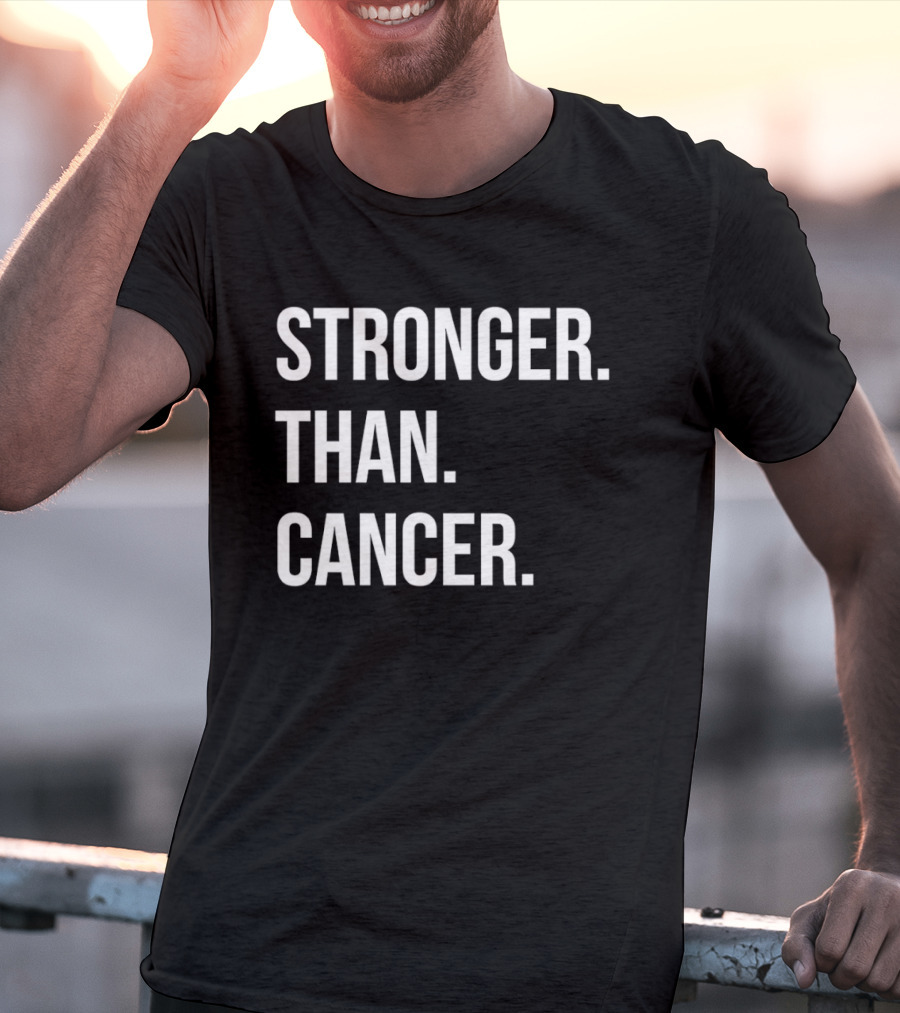 Stronger Than Cancer Inspirational Awareness T-Shirt