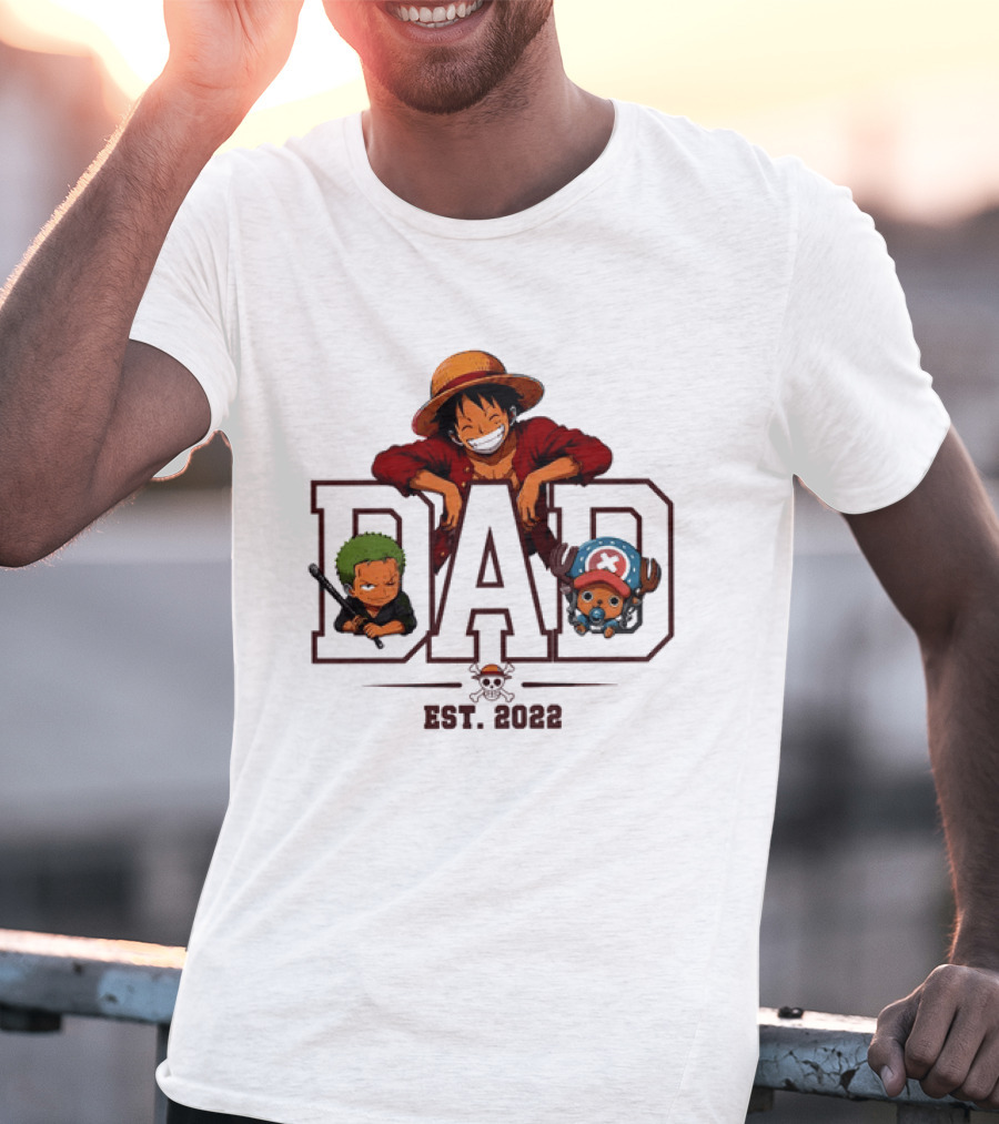 One Piece Luffy Dad Personalized Gift Father's Day 2023 T-Shirt