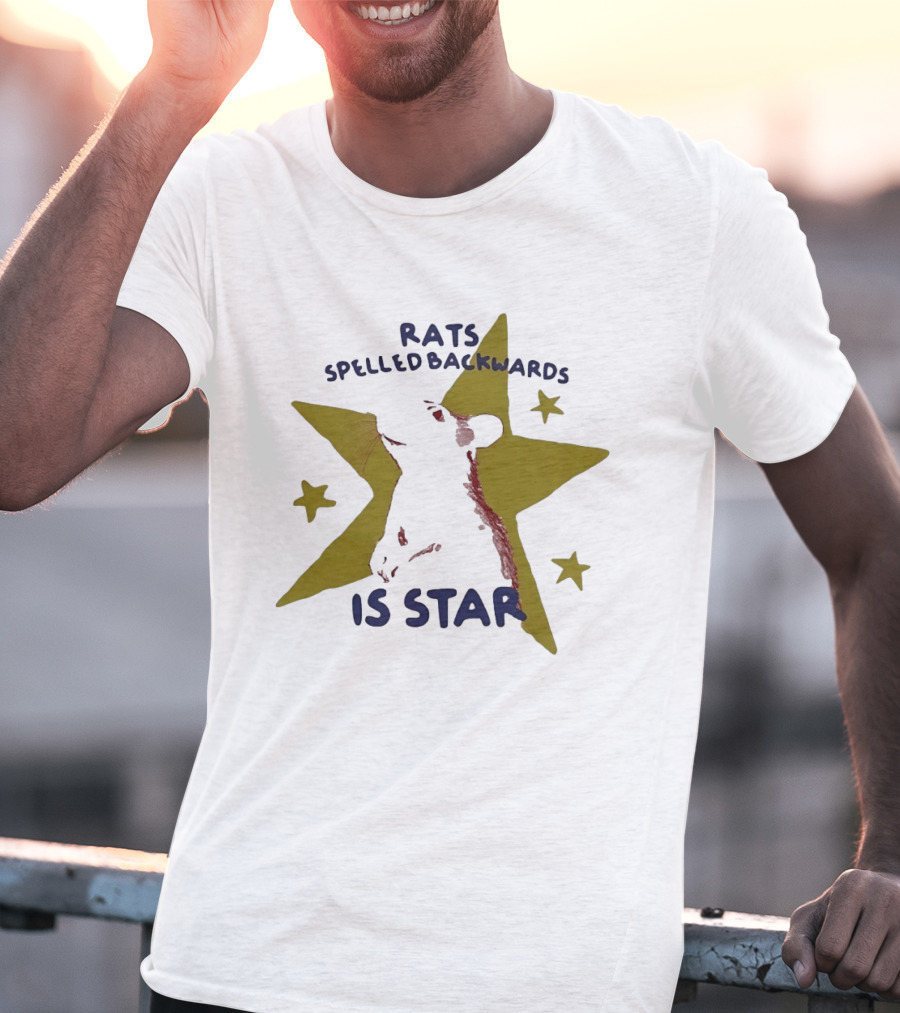 Rats Spelled Backwards Is Star Rodent Star Wordplay Pun Nature T-Shirt