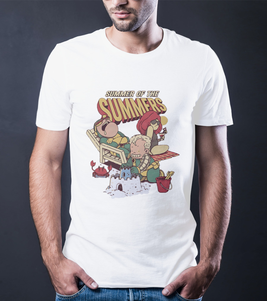 Summer Of The Summers Beach Day Sand Castles And Fun Cartoon T-Shirt