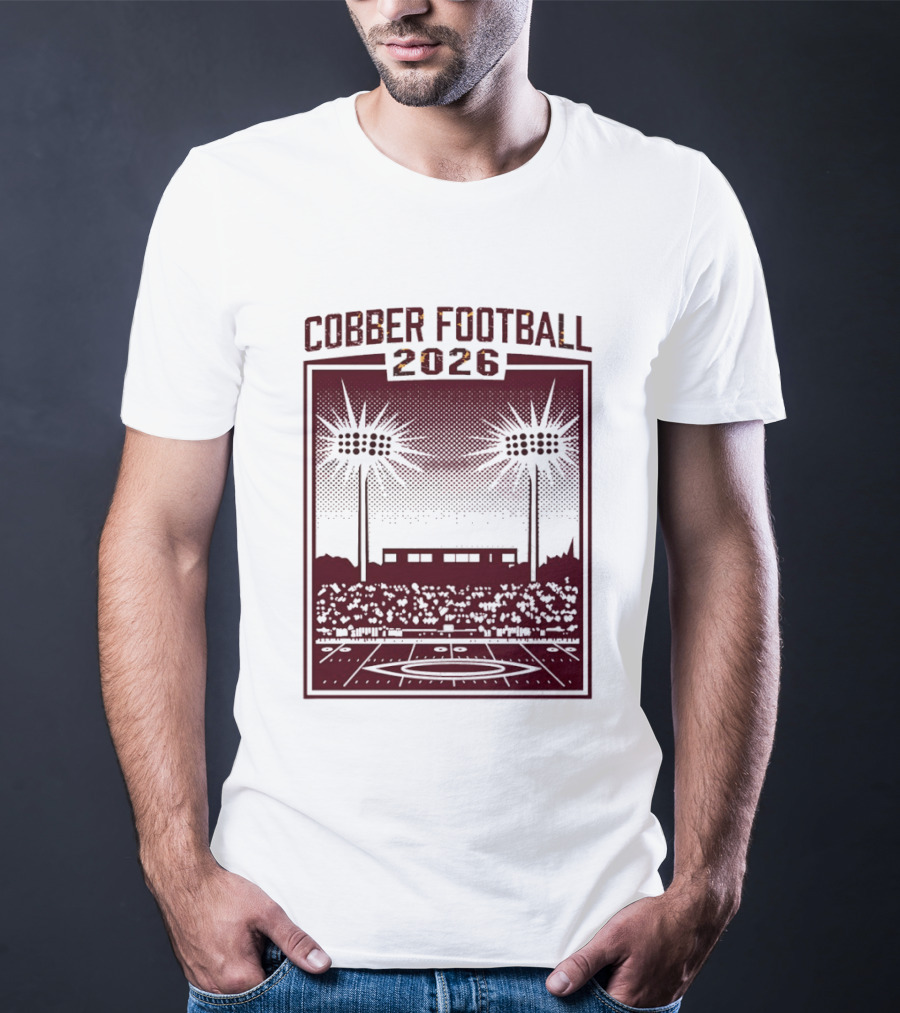 Cobber Football 2026 Stadium Lights Game Day Crowd Night Event T-Shirt