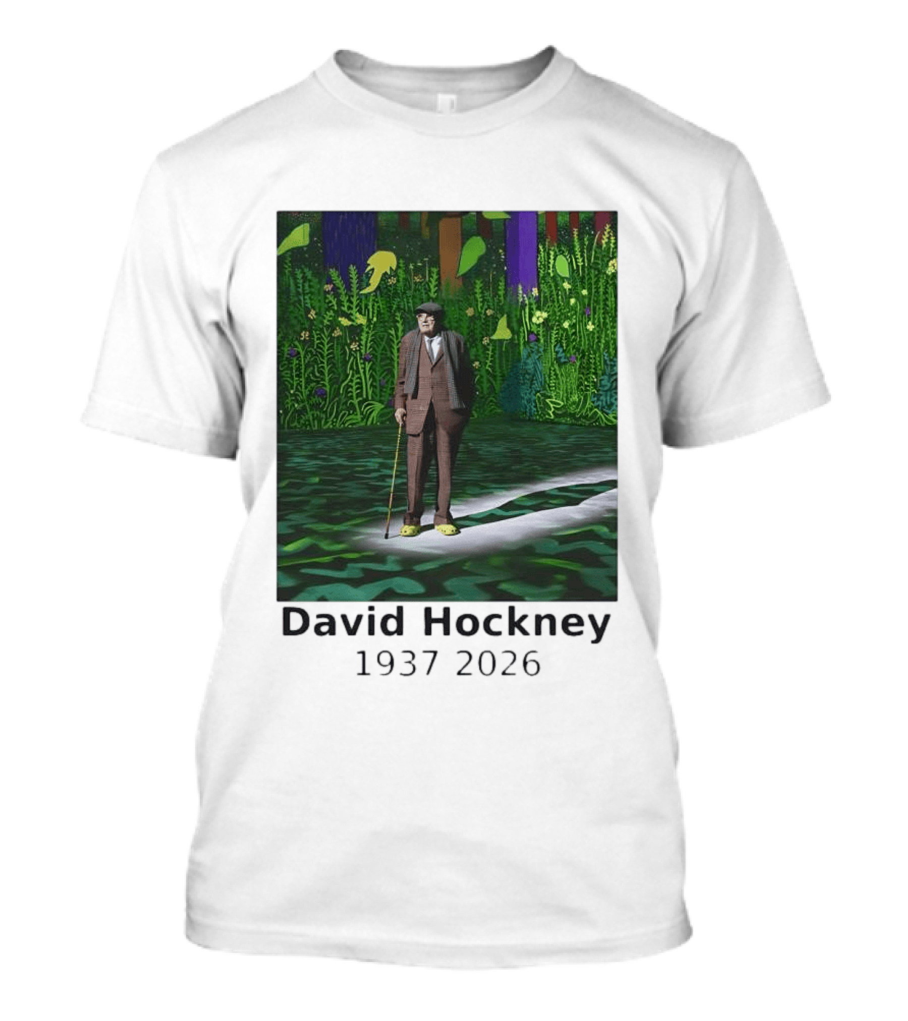 David Hockney 1937 2026 Colorful Garden Painting Memorial T-Shirt