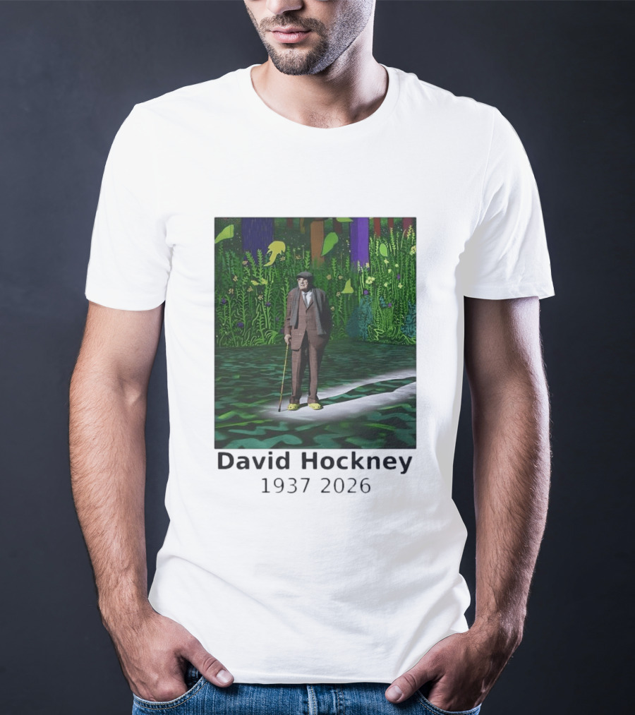 David Hockney 1937 2026 Colorful Garden Painting Memorial T-Shirt