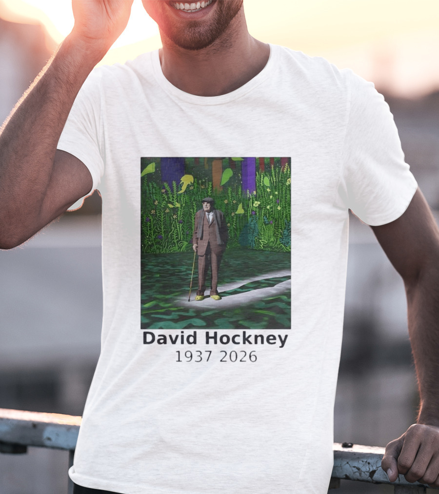 David Hockney 1937 2026 Colorful Garden Painting Memorial T-Shirt
