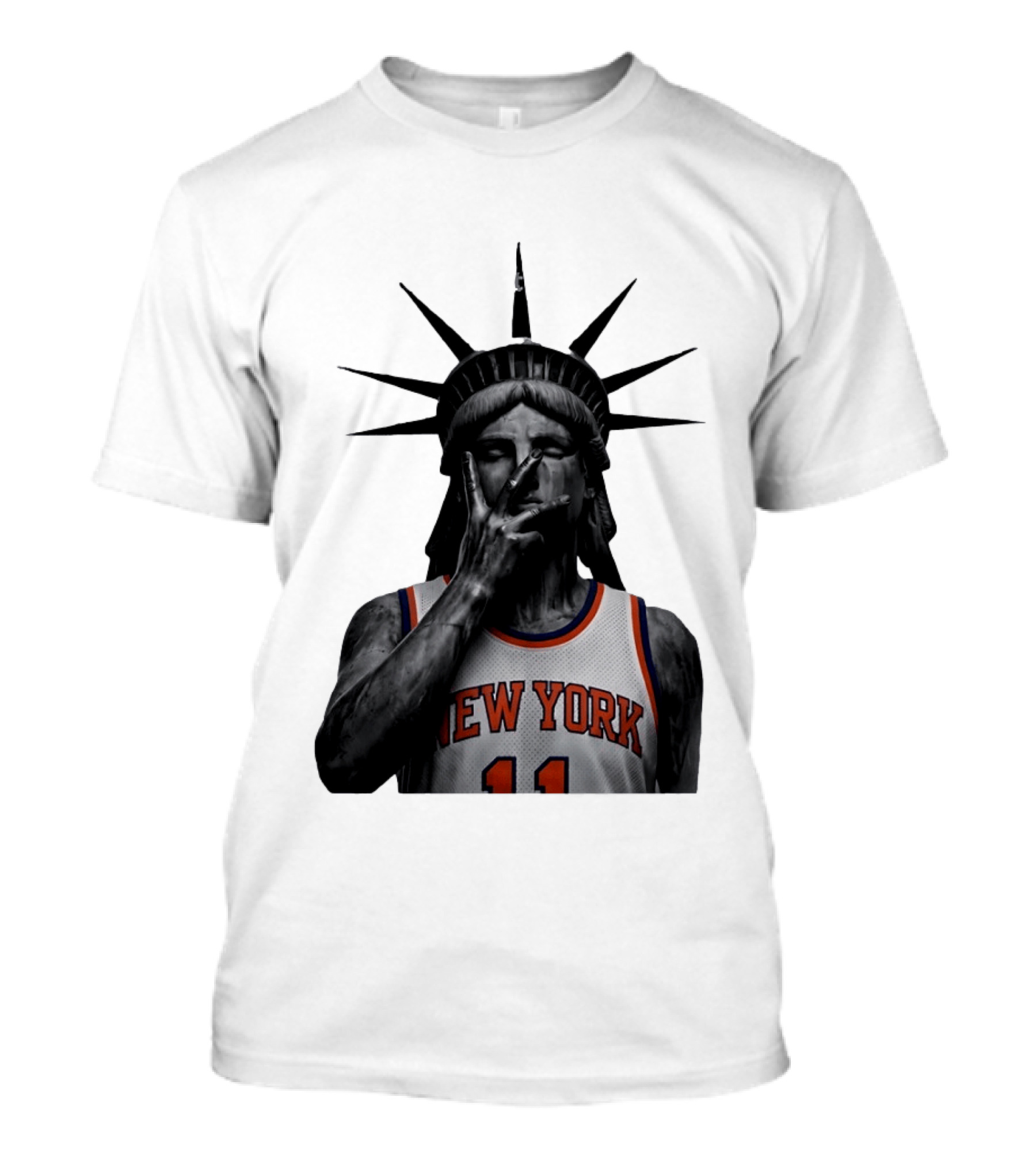 New York Knicks Jalen Brunson Statue Of Liberty Basketball Legend The Wait Is Over T-Shirt