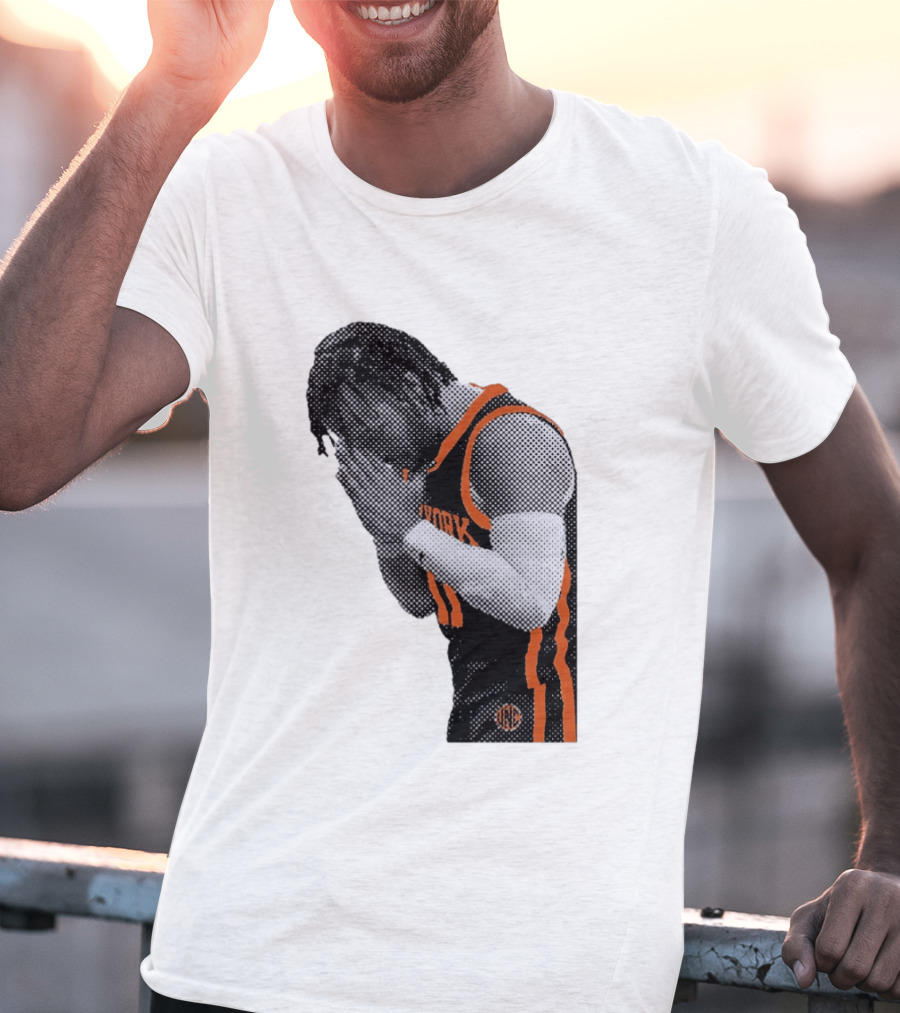 New York Knicks Jalen Brunson NBA Jersey Player Focus T-Shirt
