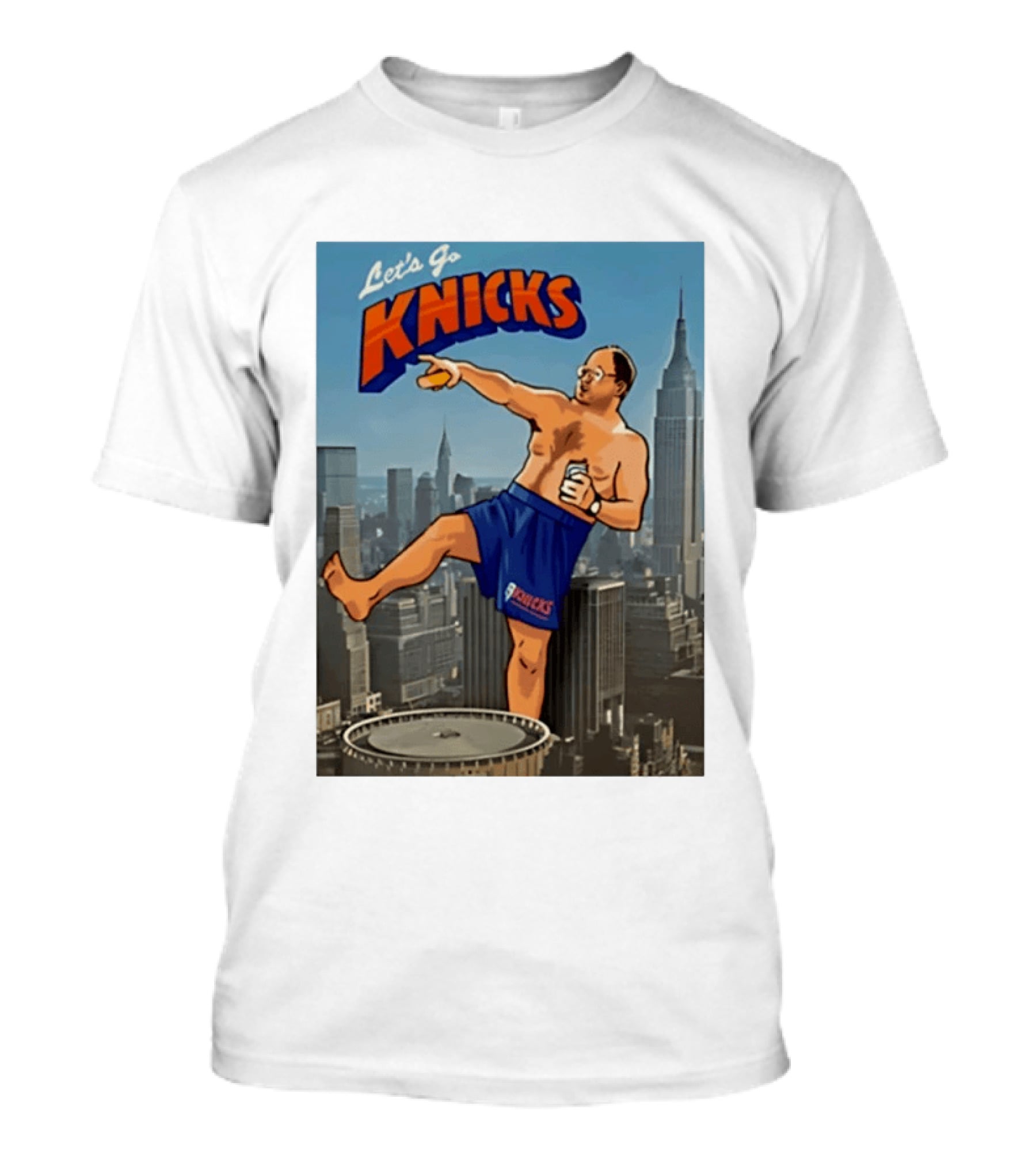 Let's Go Knicks New York George Costanza Statue Of Liberty T-Shirt