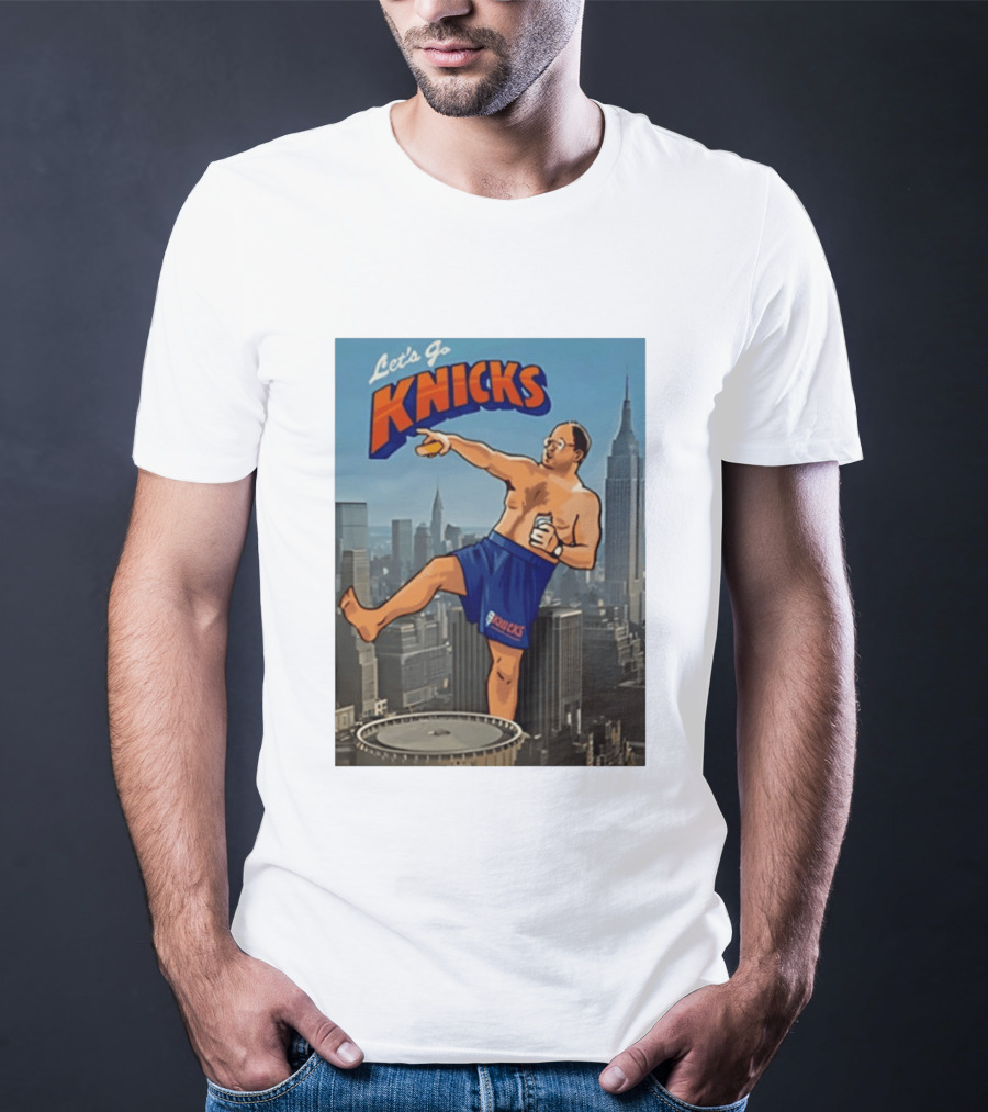 Let's Go Knicks New York George Costanza Statue Of Liberty T-Shirt