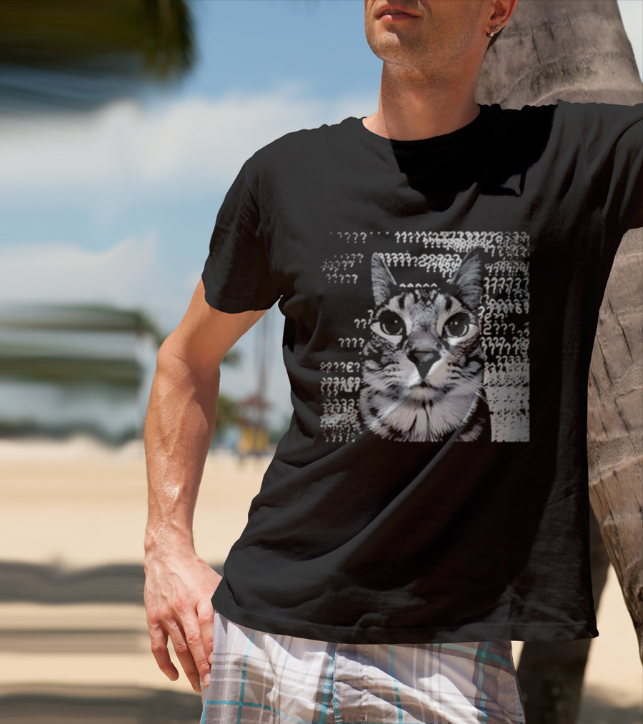 Cat Question Marks T-Shirt