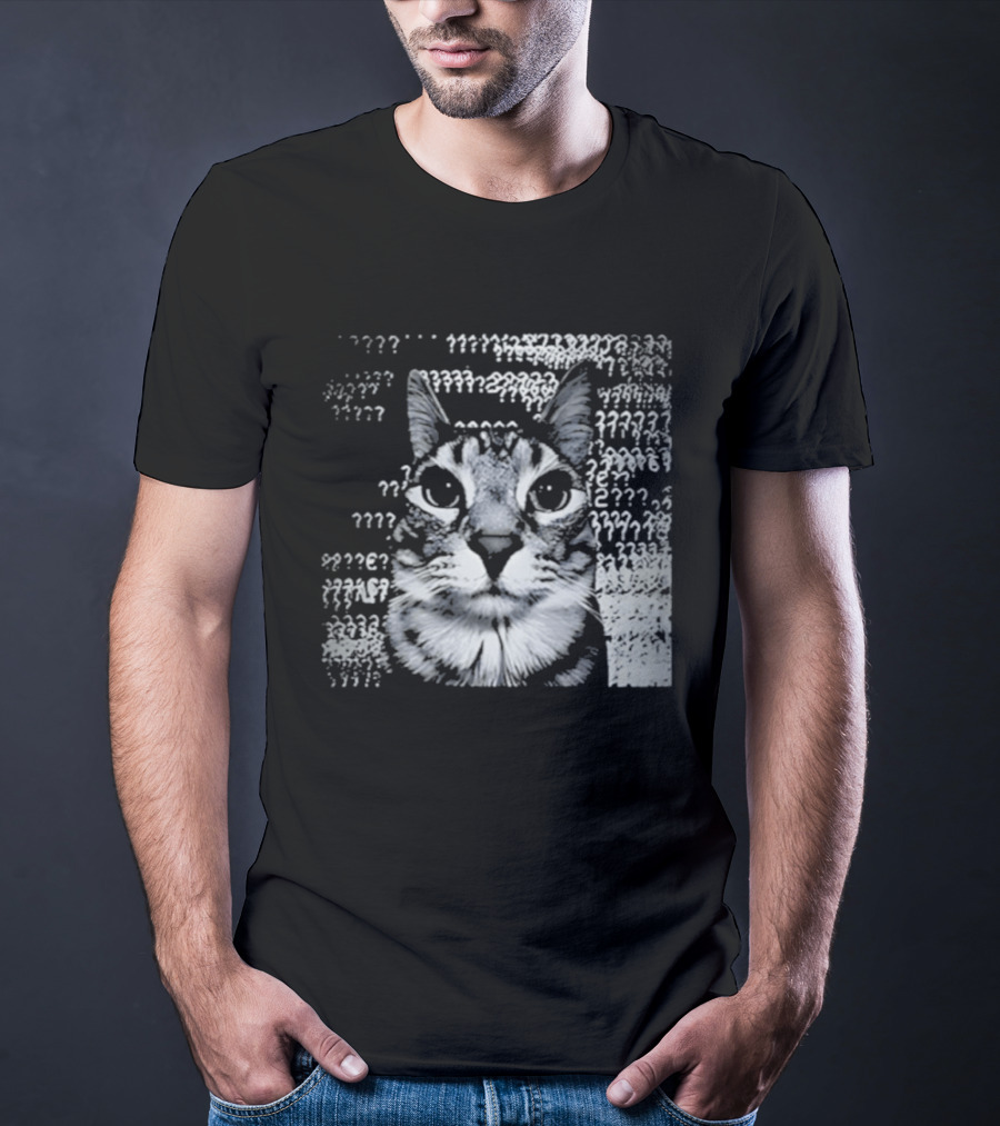 Cat Question Marks T-Shirt