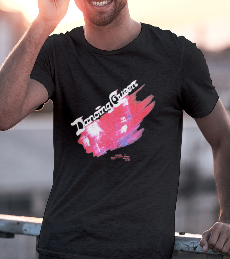 ABBA Dancing Queen Retro Red Brushstroke Photo T-Shirt