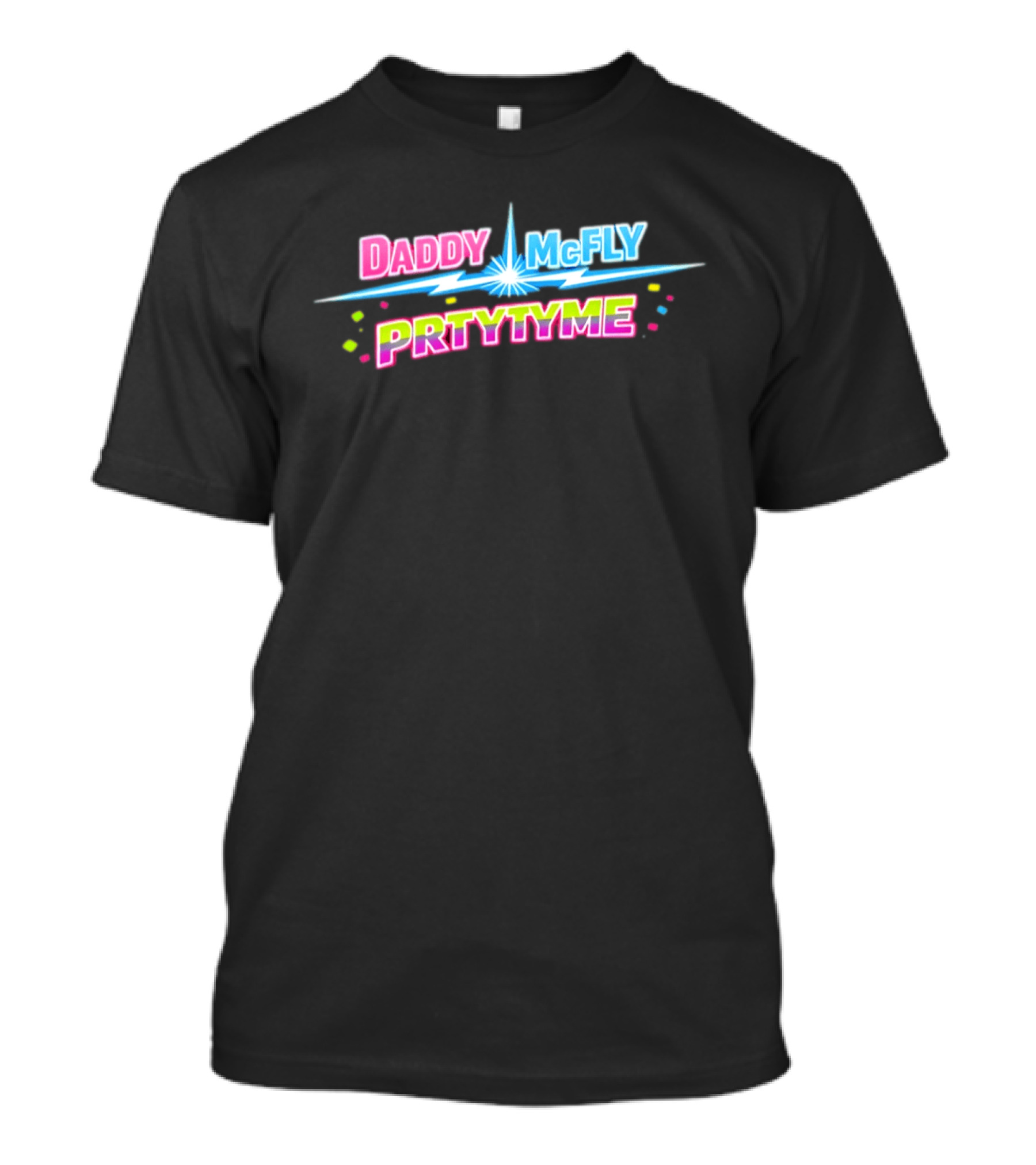 Daddy McFly Prtytyme Retro Neon Vibes T-Shirt