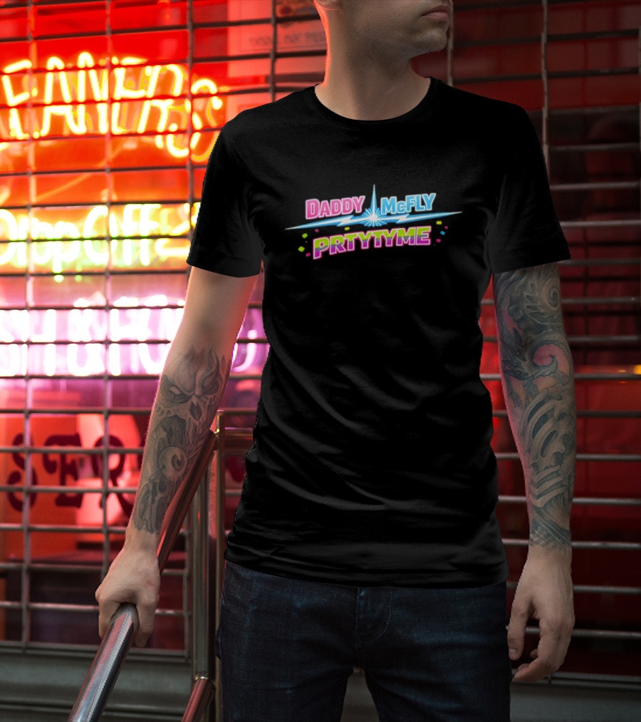 Daddy McFly Prtytyme Retro Neon Vibes T-Shirt