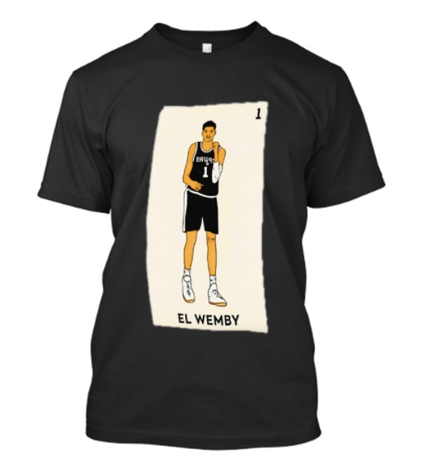 El Wemby Victor Wembanyama San Antonio Spurs Basketball 1 NBA Card T-Shirt