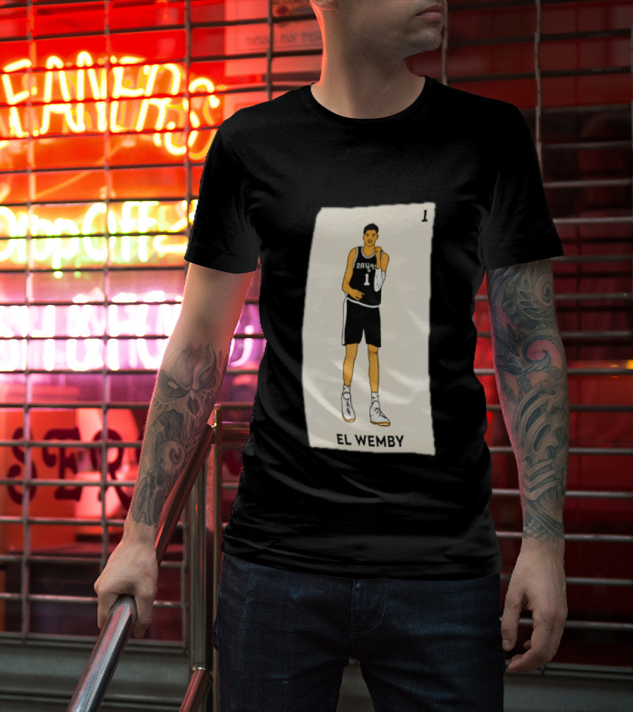 El Wemby Victor Wembanyama San Antonio Spurs Basketball 1 NBA Card T-Shirt