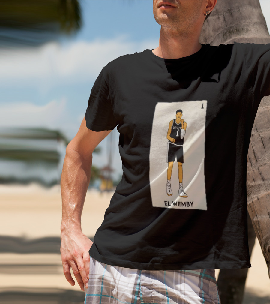 El Wemby Victor Wembanyama San Antonio Spurs Basketball 1 NBA Card T-Shirt