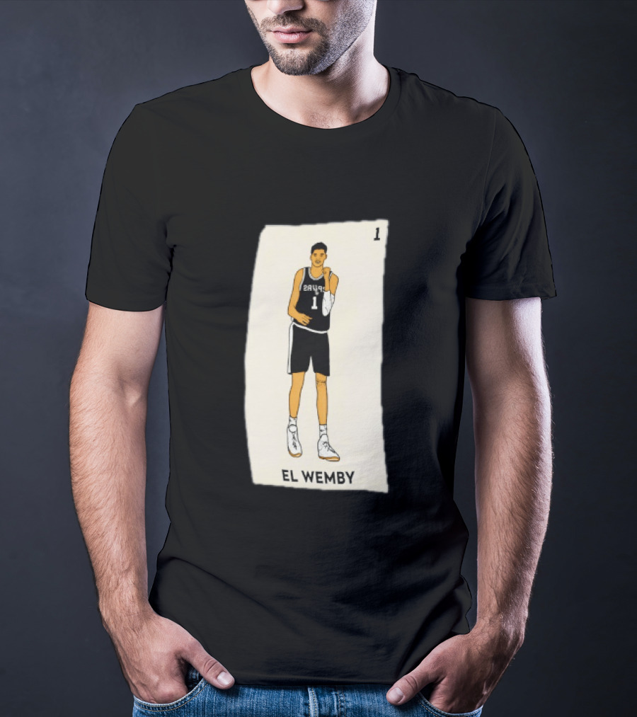 El Wemby Victor Wembanyama San Antonio Spurs Basketball 1 NBA Card T-Shirt