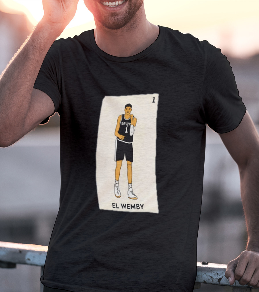 El Wemby Victor Wembanyama San Antonio Spurs Basketball 1 NBA Card T-Shirt
