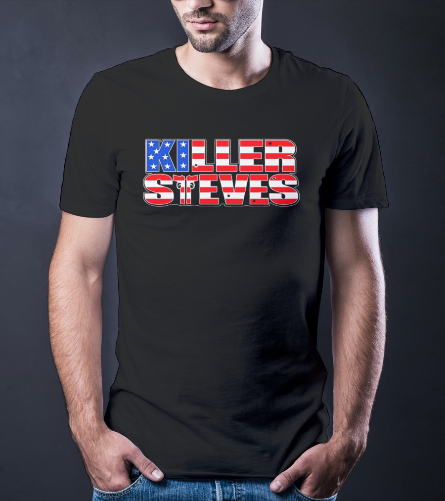 Killer Steves American Flag Stars And Stripes T-Shirt