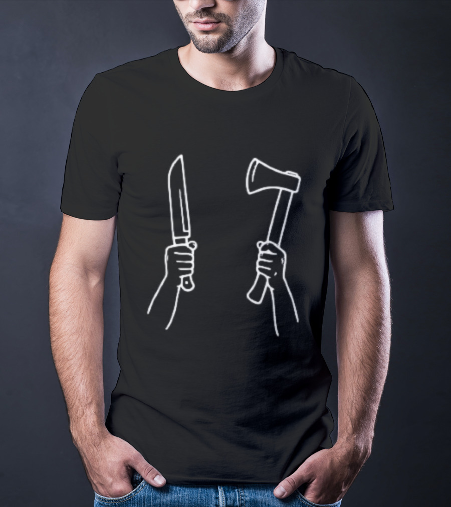 Sophie Of Dundee Knife And Axe Hand Drawing T-Shirt