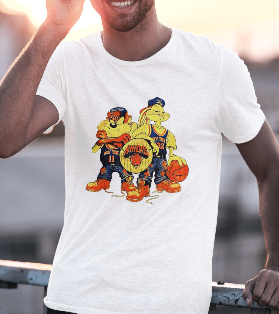 New York Knicks Bugs Bunny Taz NBA Finals Players Madison Square Garden T-Shirt