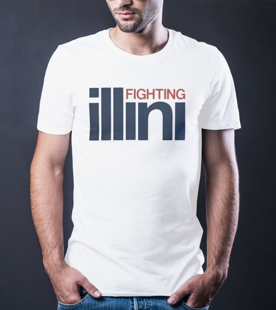 Illinois Fighting Illini Navy Blue And Orange T-Shirt
