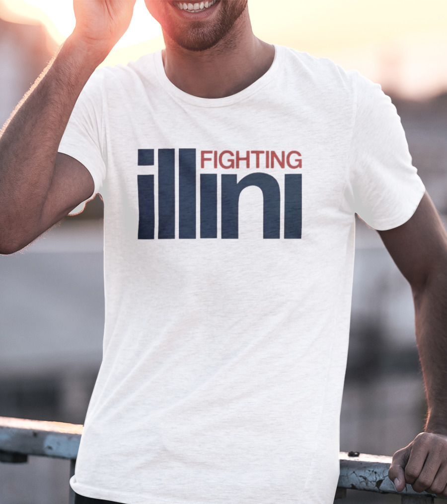 Illinois Fighting Illini Navy Blue And Orange T-Shirt