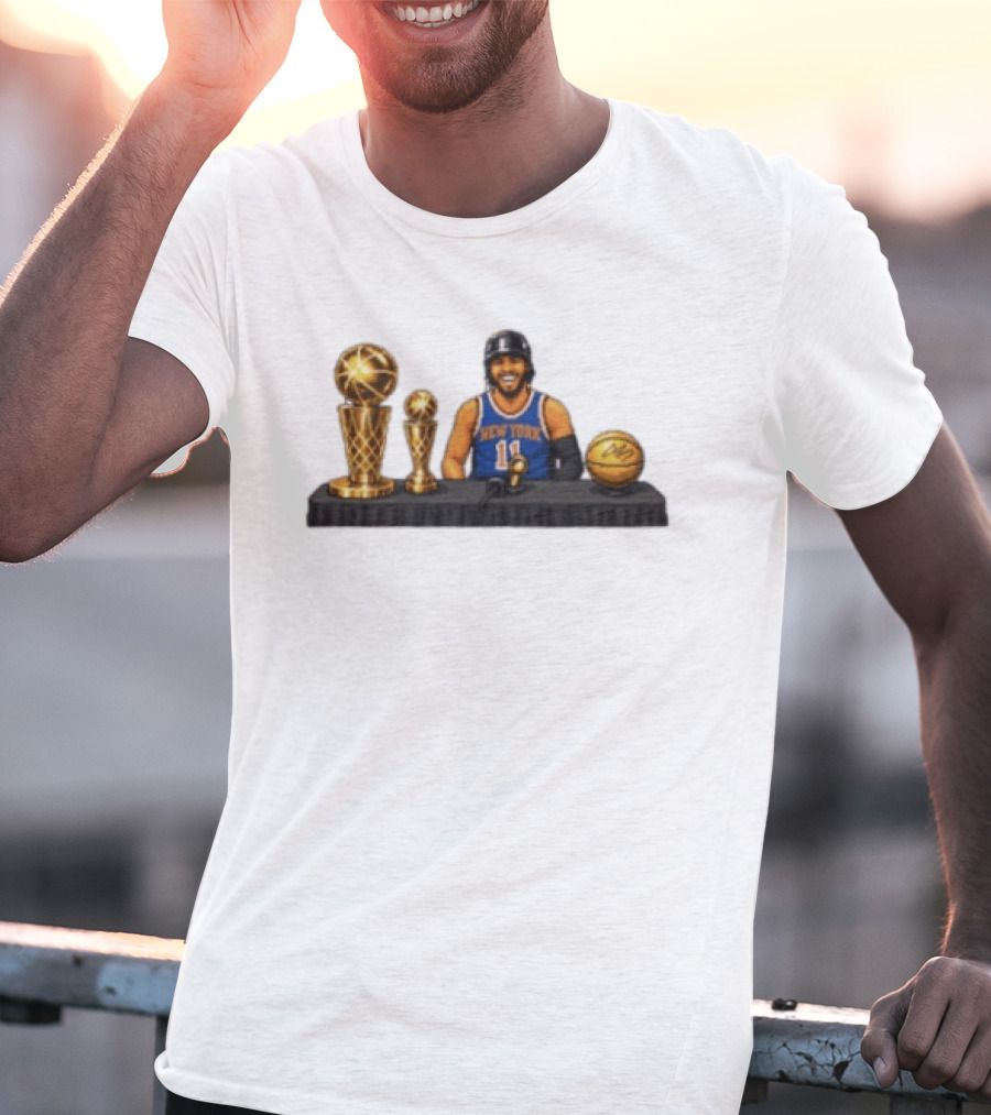 New York Knicks Jalen Brunson King Of NY Video Game 11 Basketball Trophies T-Shirt