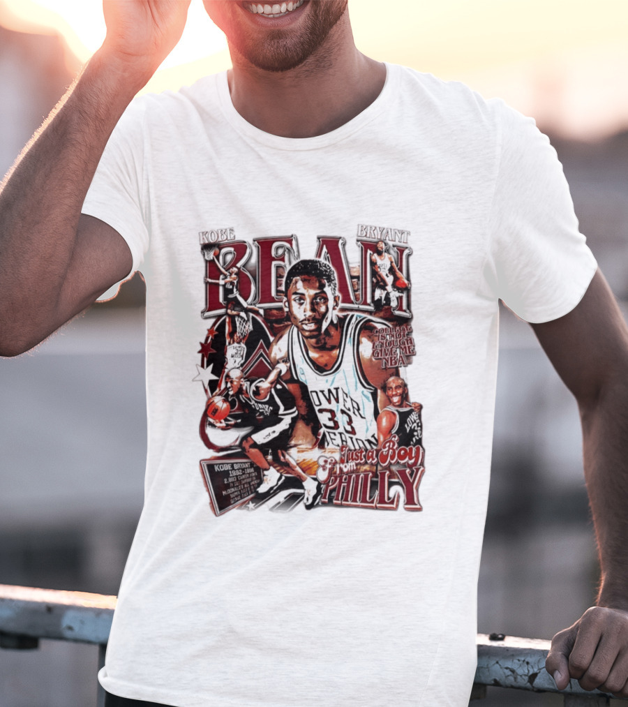 Kobe Bryant Bean Lower Merion High School Just A Boy From Philly 33 Jersey Basketball Legends T-Shirt