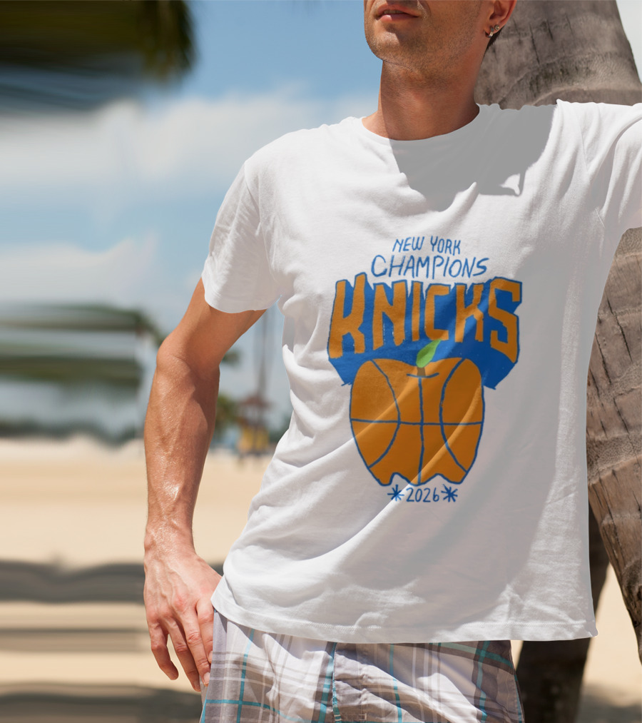 New York Champions Knicks Big Apple 2026 T-Shirt
