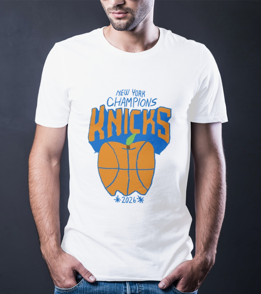 New York Champions Knicks Big Apple 2026 T-Shirt