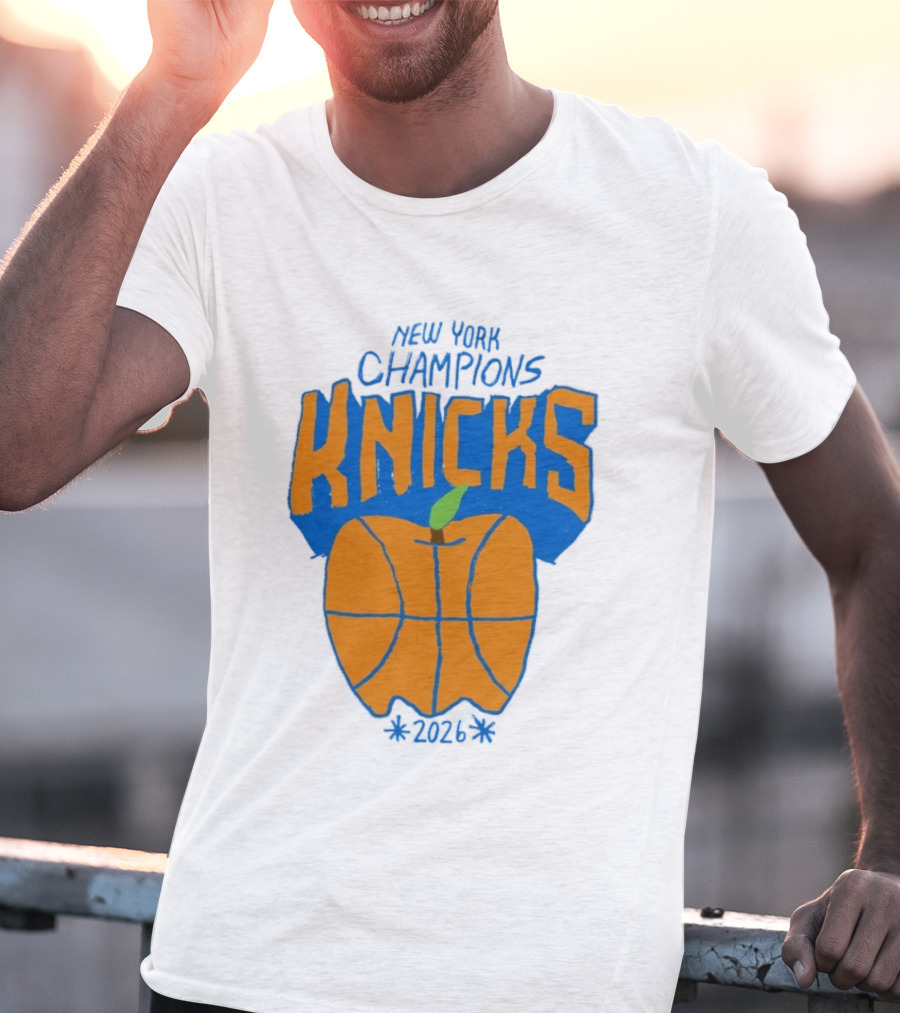 New York Champions Knicks Big Apple 2026 T-Shirt