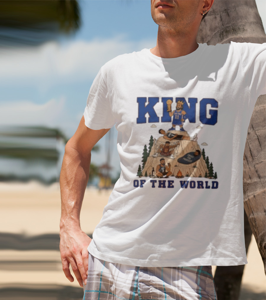 New York Knicks NBA Jalen Brunson King Of The World Basketball Champions T-Shirt
