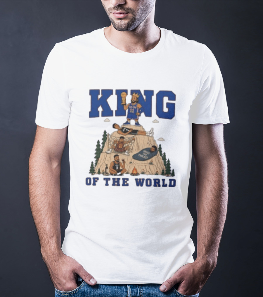 New York Knicks NBA Jalen Brunson King Of The World Basketball Champions T-Shirt