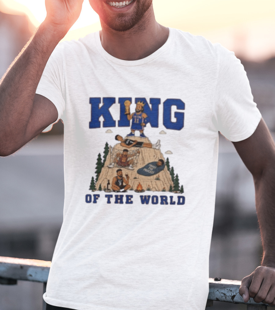 New York Knicks NBA Jalen Brunson King Of The World Basketball Champions T-Shirt